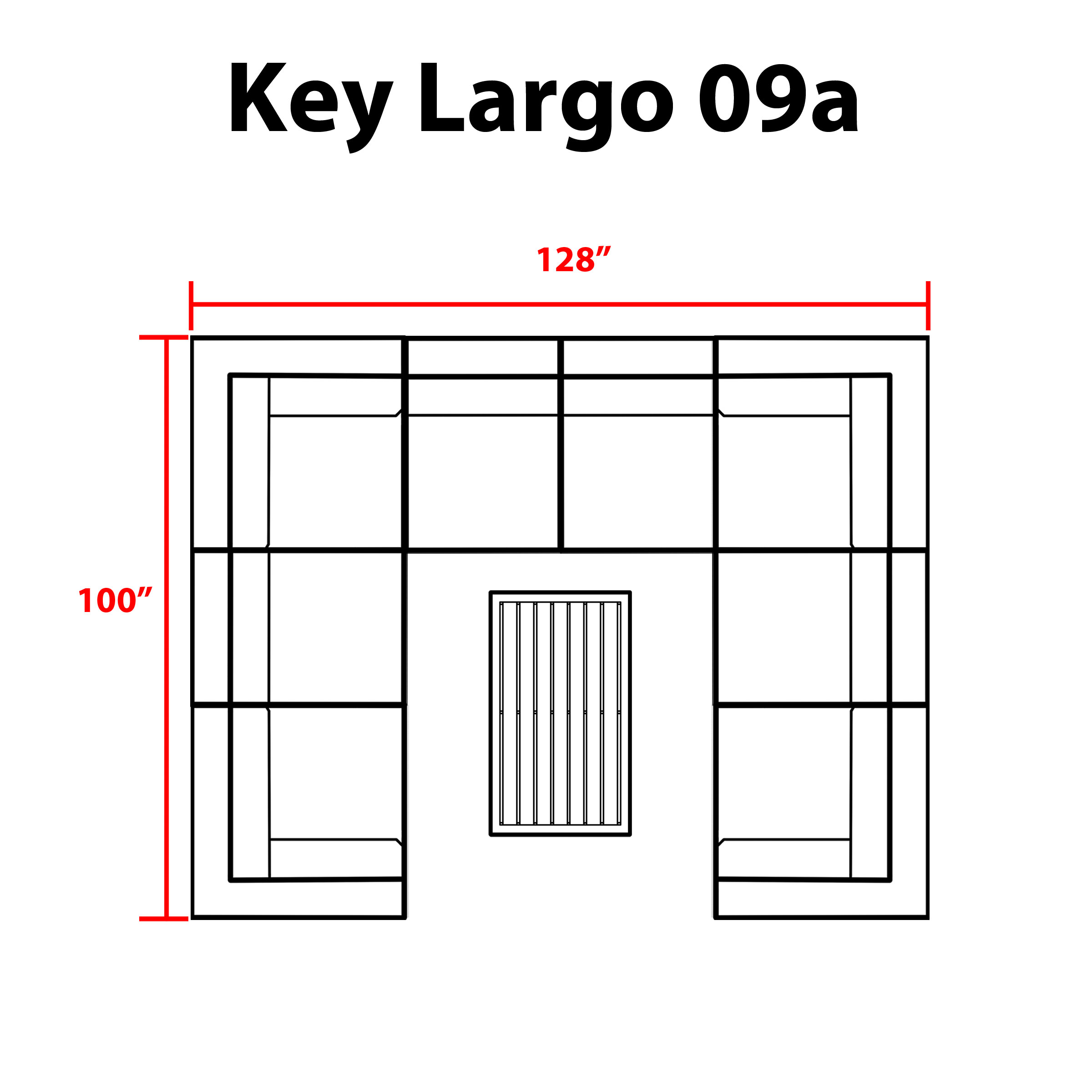 Key Largo 9 Piece Outdoor Wicker Patio Furniture Set 09a - Design Furnishings