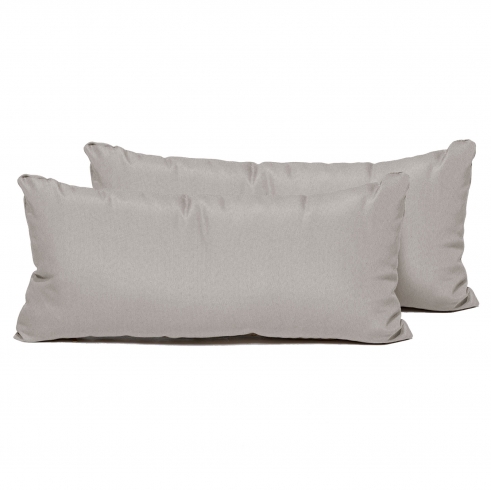 Beige Outdoor Throw Pillows Rectangle Set of 2 - Design Furnishings