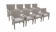 8 Pacific Dining Chairs With Arms - Design Furnishings