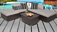 Premier 6 Piece Outdoor Wicker Patio Furniture Set 06c - Design Furnishings